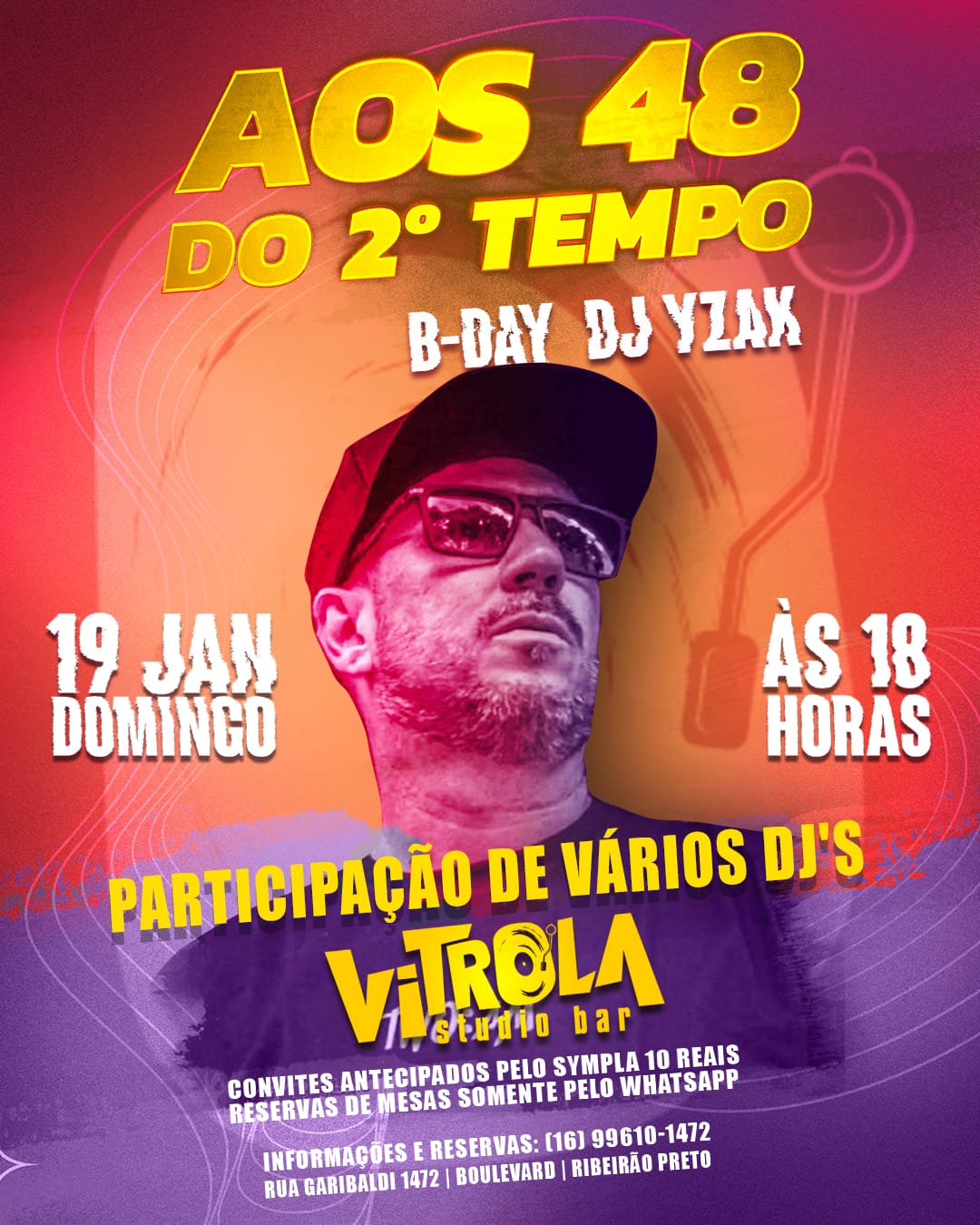 deejay yzak ex cxa no vitrola studio bar em ribeirao preto